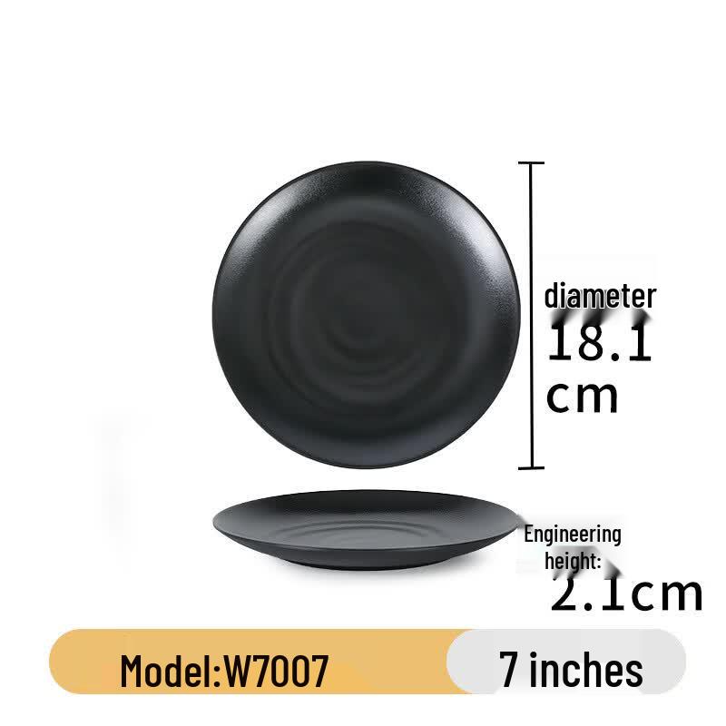 Japanese Melamine 7-Inch Double Compartment Plates, 10-Pack