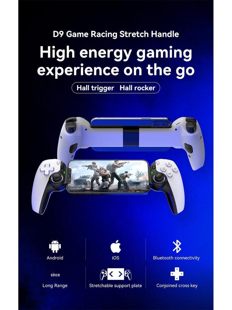 D9 Wireless Telescopic Gamepad for Tablet, Switch, PC, PS, Bluetooth Streaming