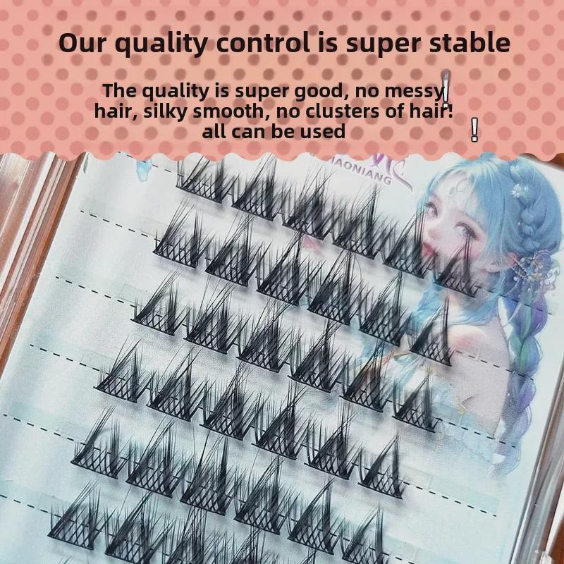 Yue Jiao Niang Segmented False Eyelashes – Thick Barbie Comic Style for Beginners