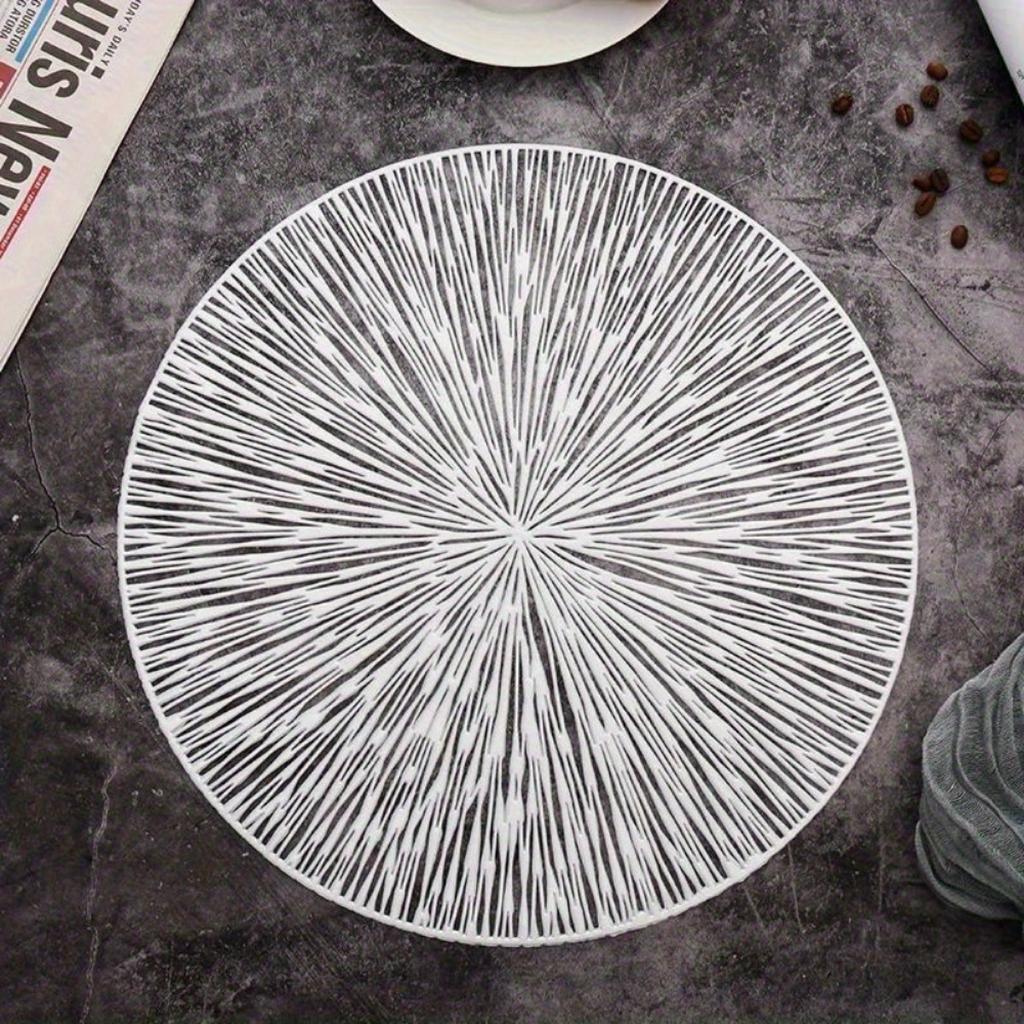 1PC Round Placemats Dining Table Mats Kitchen Hollow Out End Table Decoration Mat