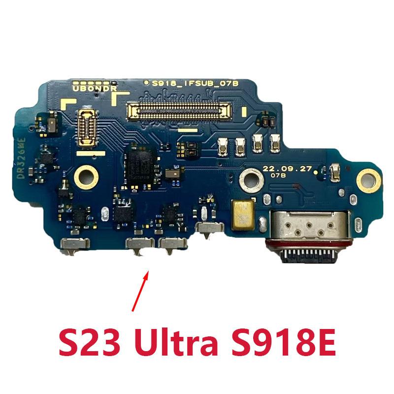 Náhradní díl pro Samsung S23 Ultra S918B S918E S918U Deska USB nabíjecího portu Hlavní signálová základní deska Flex kabel LCD