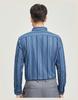 Thick and Comfortable Long-sleeved Casual Striped Warm Shirt with Added Fleece for Men