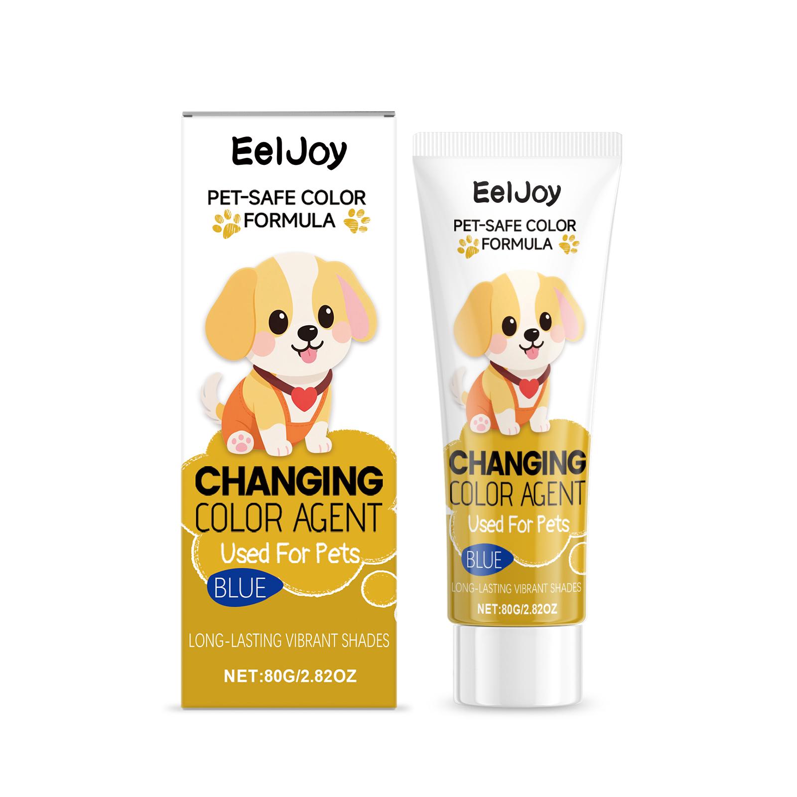 EelJoy Blue pet hair dye 80g Cat and Dog Vibrant Colors Pet Hair Dye cream Pet grooming Tools