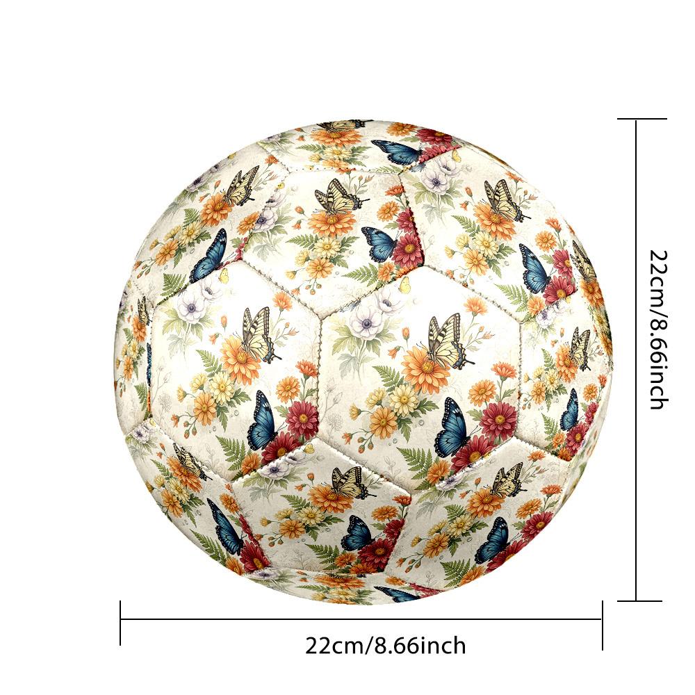 1pc Butterflies Flowers Size 5 Soccer Ball Professional Lightweight Durable Match Training Football Indoor &Outdoor Sports BallTraining Ball Y72