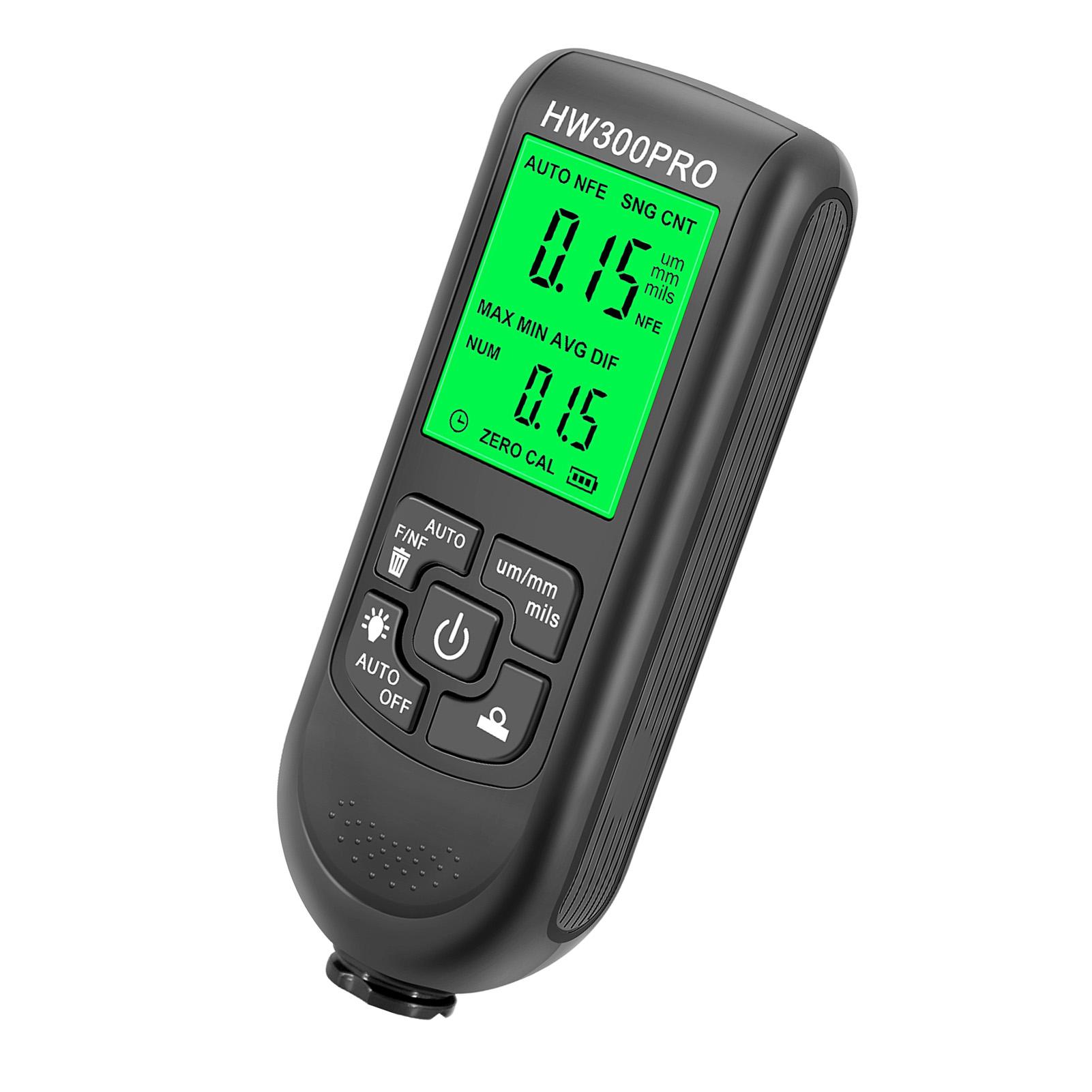 

0 2000UM Thickness Gauge High Precise LCD Digital Automobile Film Thickness Meter Car Paint Coating Thickness Tester чёрный