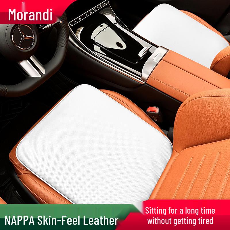 Morandi Nappa Leather All-Season Car Seat Cushion for Mercedes-Benz E-Class/C-Class/GLC/GLB/GLE