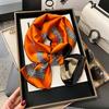 Satin high-end tied hair long silk scarf headband elegant and simple versatile hair band headband streamer hair accessories women's tied bag