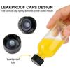 2 oz kleine klare Glasflaschen mit Deckeln für Flüssigkeiten, winzige kurze Gläser mit Kappen, Mini-Glas-Saftflaschen für Tränke, Ingwer-Shots