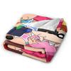 Shinchans 90S Cartoon Flannel Blanket  Awesome Throw Blankets For Bed Sofa Couch 150*125Cm Rug Piece