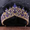 Luxury Bridal Headdress Crystal Diadem Gold Colors Wedding Crown Headbands for Queen Bride Tiaras Hair Jewelry Head Ornaments