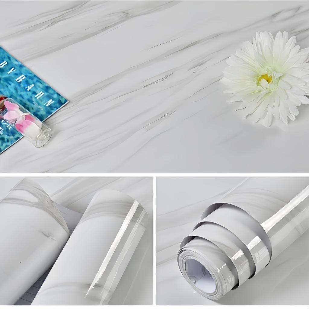 Waterproof Self-adhesive Wall Wallpaper High Temperature Resistance Peel and Stick Wallpaper White Wallpapers Home Decor Sticker