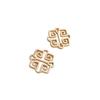 14K Gold Filled Copper-Plated Hollow Flower Totem Double Pendant for DIY Earrings, Bracelets, and Jewelry.