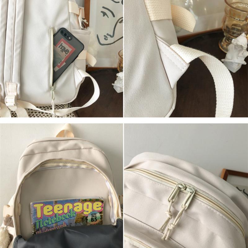 Simple High Capacity Middle School Student Backpack Breathable Waterproof Schoolbags for Girls Birthday Gifts Back To School Season