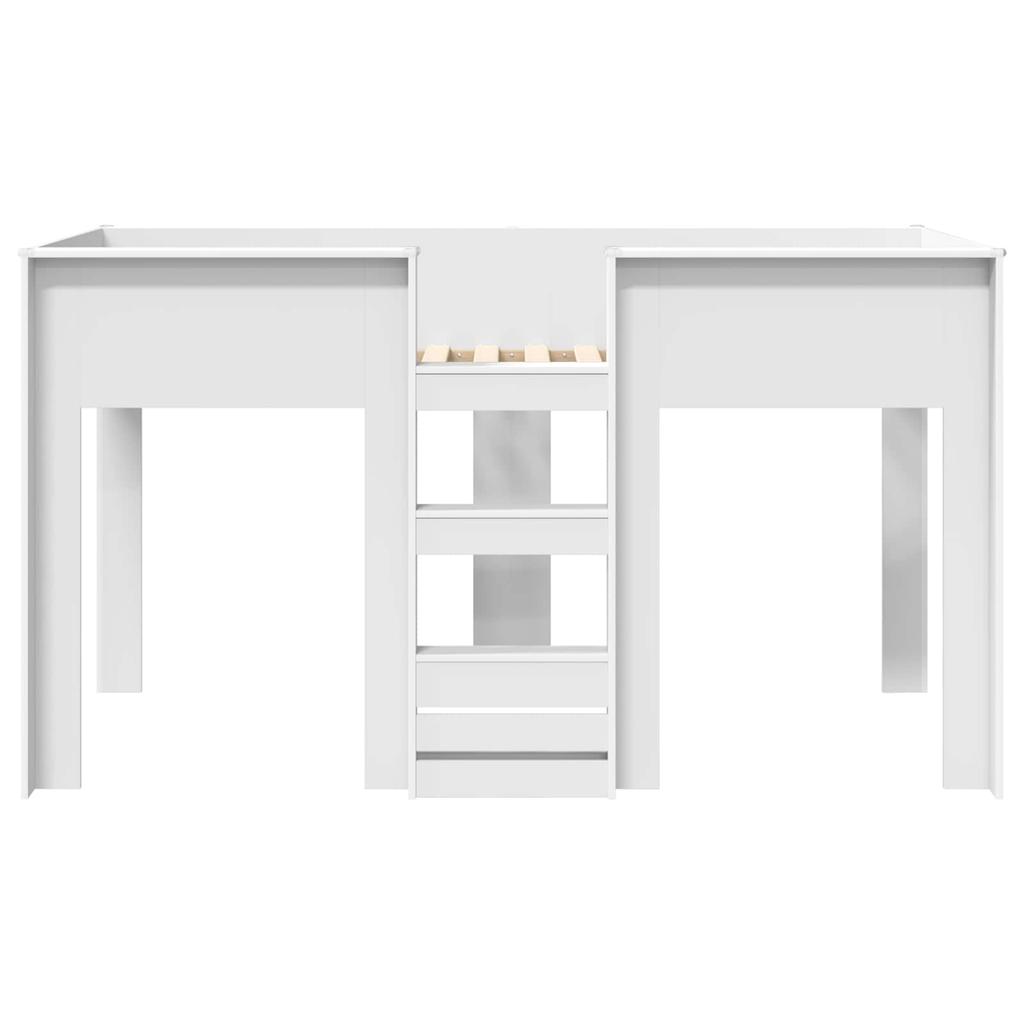 Kids Bunk Bed White 75 X 190 Cm Particleboard