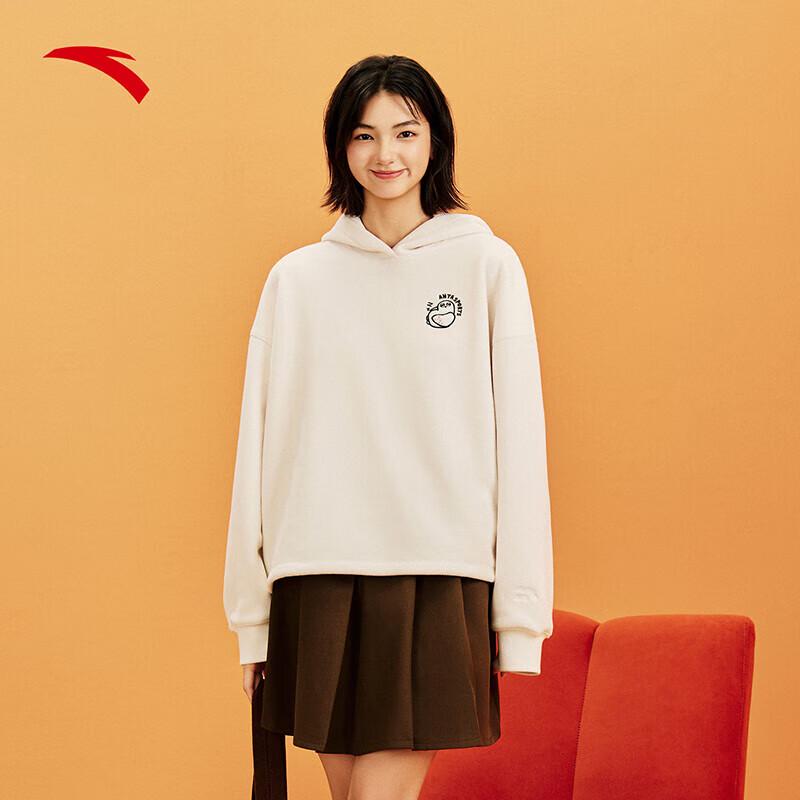 Anta Women's Fleece-Lined Hooded Pullover Sweatshirt