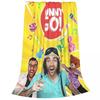 Danny Go Cartoon Music Education Fleece Throw Blankets Dance Blanket for Sofa Couch Warm Bedspreads Quilt Breathable