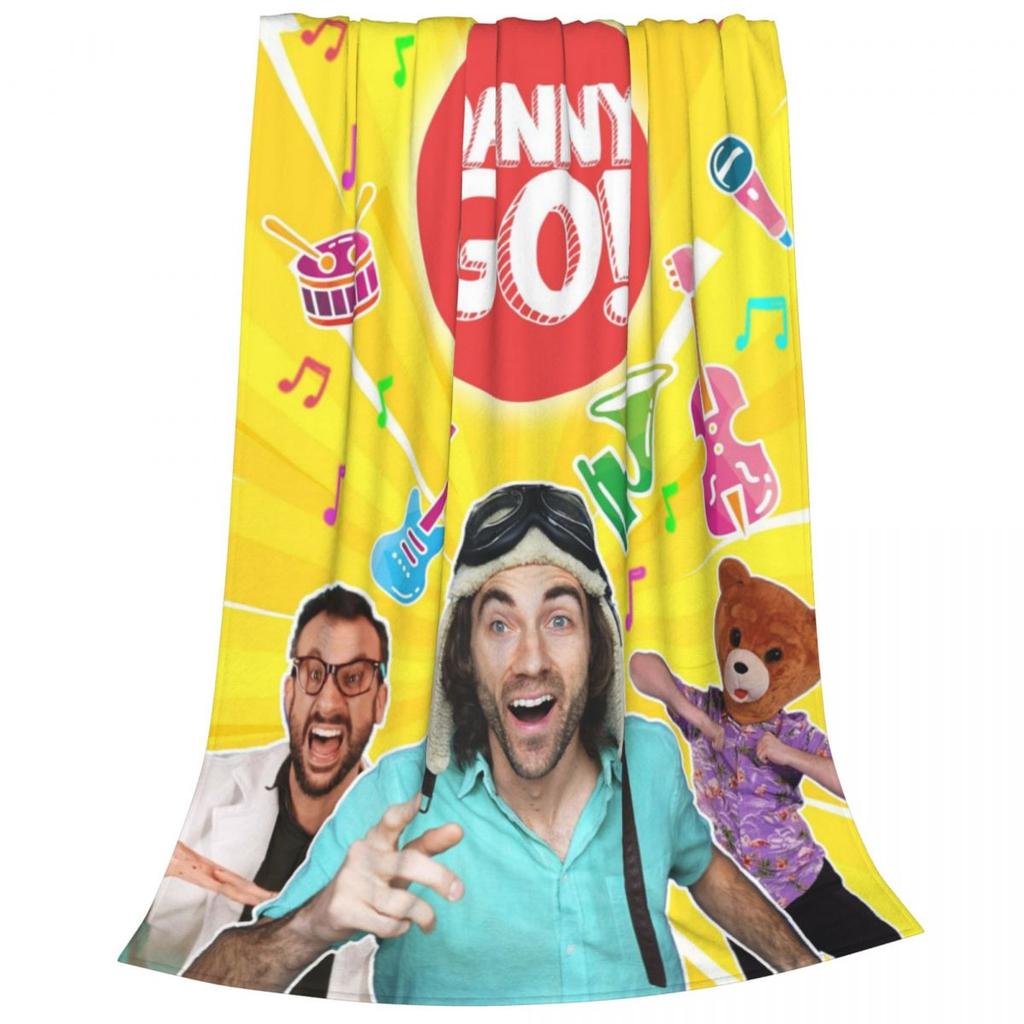 Danny Go Cartoon Music Education Fleece Throw Blankets Dance Blanket for Sofa Couch Warm Bedspreads Quilt Breathable