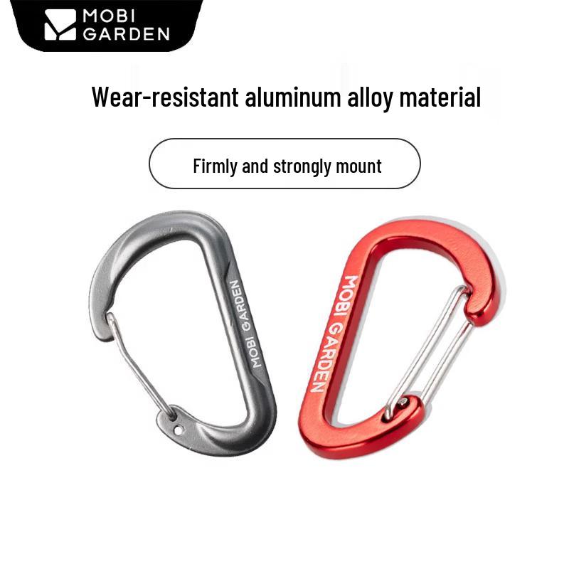 Mobi Garden D-Ring Aluminum Keychain Hook
