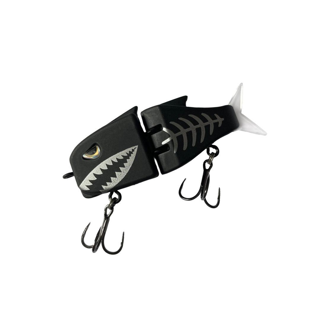 New Stainless Steel Artificial Hard Bait Multi-Segment Colorful Double Hooks Large Swimbait 75mm Fishing Lure for Bass Fish (as the picture,Standard)