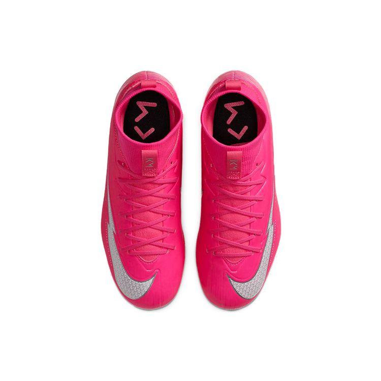 Nike Mercurial Superfly 7 Academy KM AG Comfortable Anti-Slip Durable Mid-Top Kids Football Shoes Kids Football Shoes Pink DB5610-611