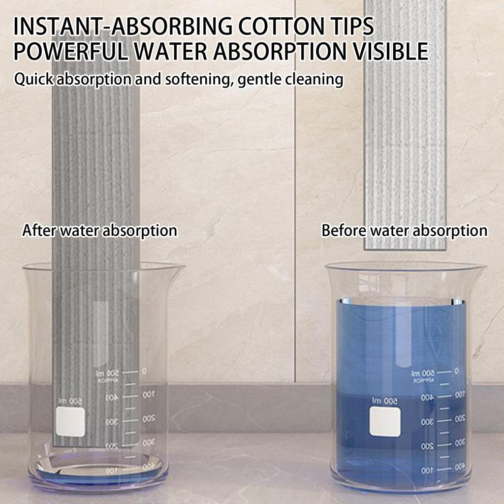 foldable Mini mop for wiping the table handheld cotton-absorbing bathroom, kitchen, housework with 3 Replacement Sponge Heads
