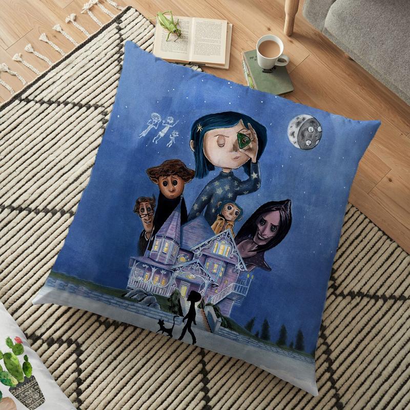 Coraline Cushion Cover Polyester Decorative Pillowcase Throw Pillow Case Home Cushion Cover