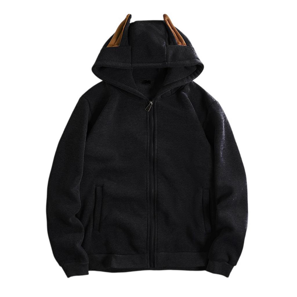 Herren Farbe Reißverschluss Kapuzen Strickjacke Jacke Herren Sport Große Größe Freizeit Sweatshirt Jacke