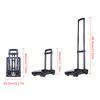 2 Rounds Folding Hand Truck Black Small Lightweight Cart Portable Telescopic Dolly Backpack Luggage Travel Moving Shopping Cart