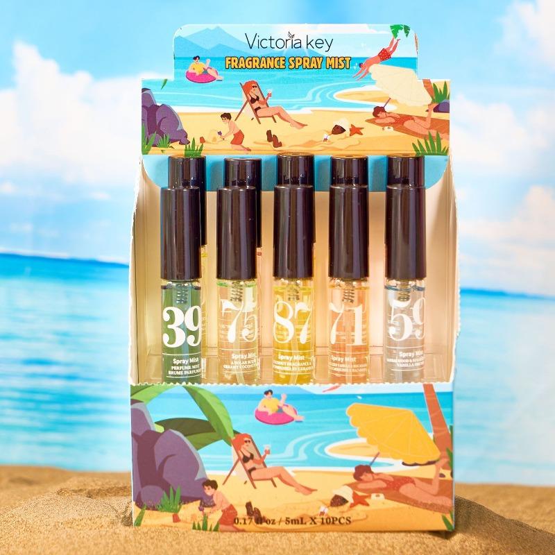 Beach Digital Spray Perfume Set Compact Portable with Body Hair Fragrance Spray 5mI* 10PCS