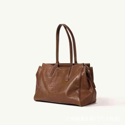 See Things Travel Bag Track Series Vegetable Tanned Cowhide Briefcase Large Capacity Tote Bag