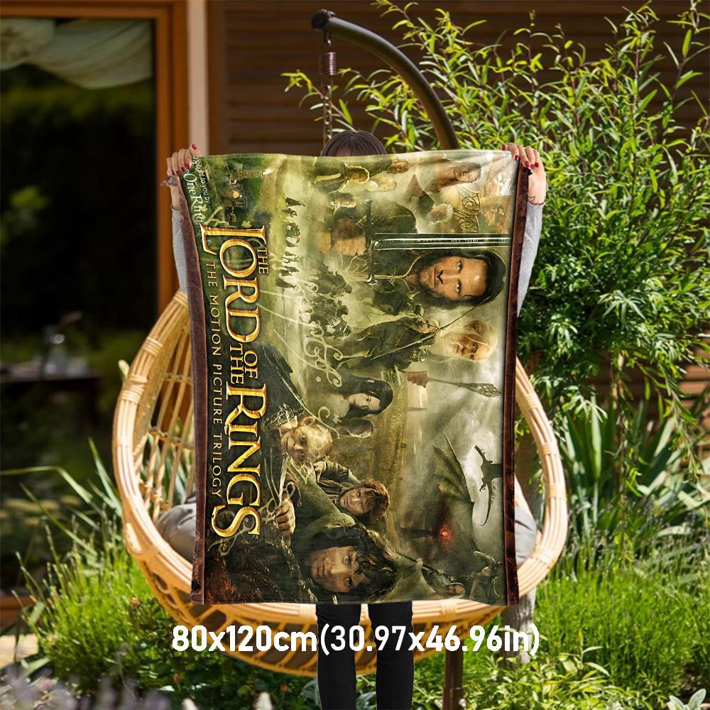 

1pc The Lord of the Rings - Throw Blanket, Soft, Flannel Blankets, Living Room, All Seasons Use-1021200 80x120cm