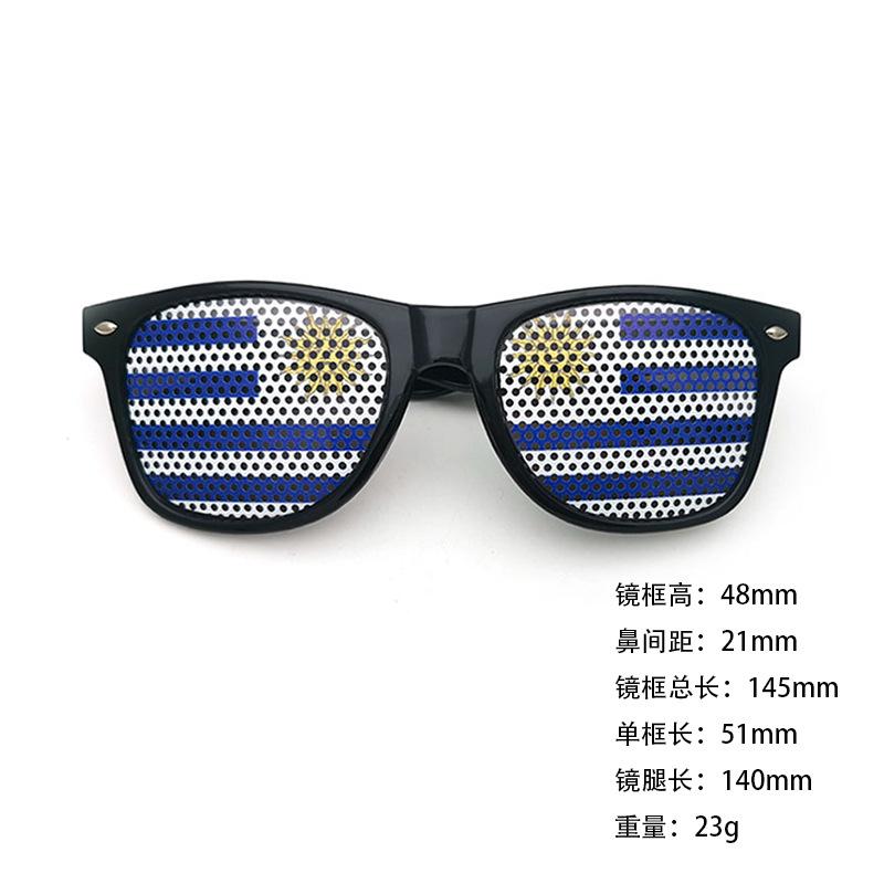 World Cup sunglasses football flag pinhole sticker 2140 printed logo independence day printed rice nail sunglasses