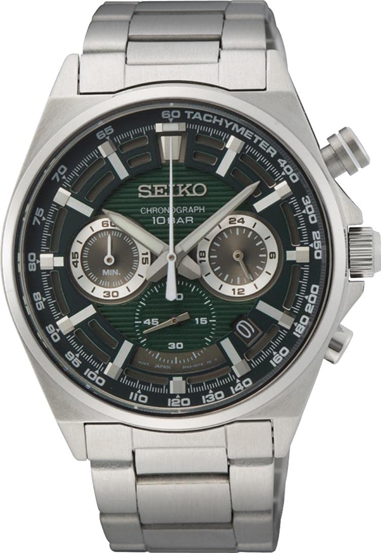 SEIKO Chronograph Watch SSB405P1 Men`s Green