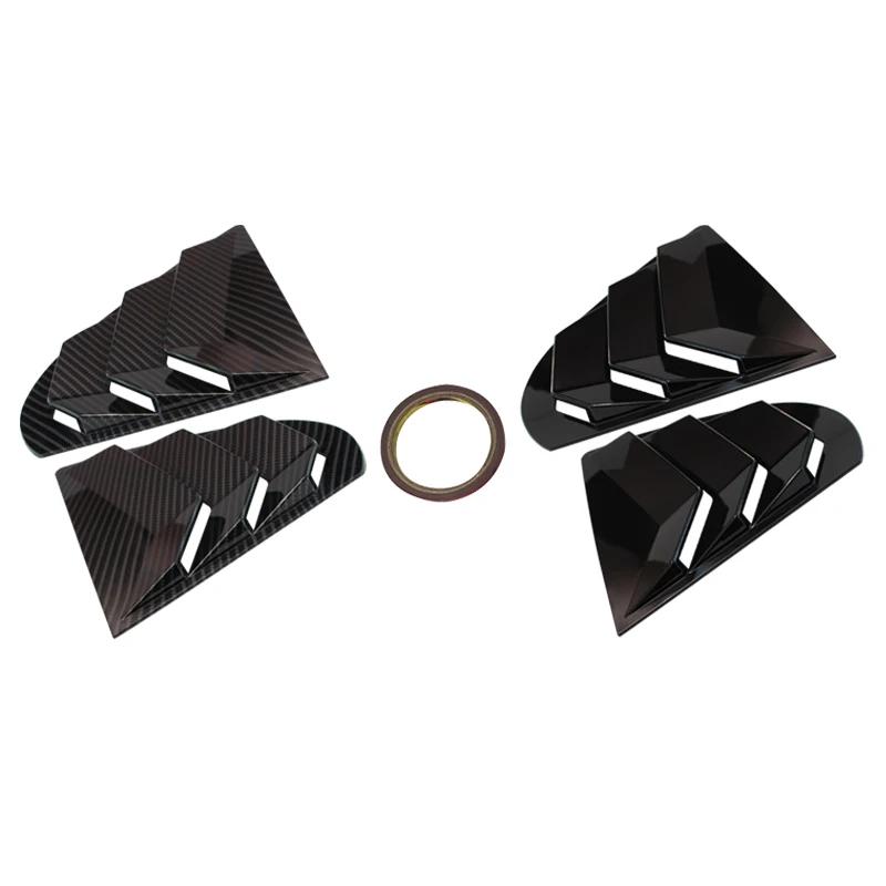 For Mitsubishi Lancer EX X EVO 2008-2018 Rear Window Side Vent Shutter Louver Cover Trim Car Accessories Auto Parts Carbon Fiber