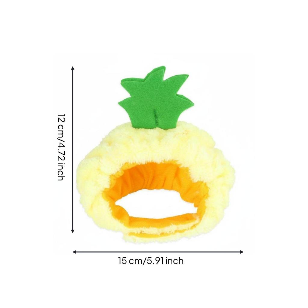 Pineapple Pet Hat Open Face Costume Ear Openings Dress up Headwear