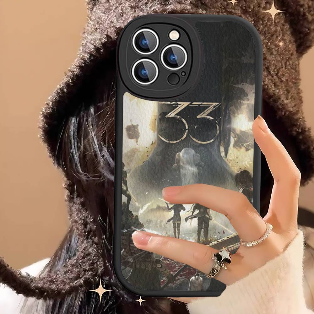 

RPG Game C-Clair O-Obscur E-Expedition 33 For IPhone 16 15 14 13 12 11 Pro Max Plus Leather Phone Cover iPhone 16 pro