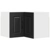 Wall Mounted Corner Cabinet PORTO Black 57 X 57 X 40 Cm Particleboard