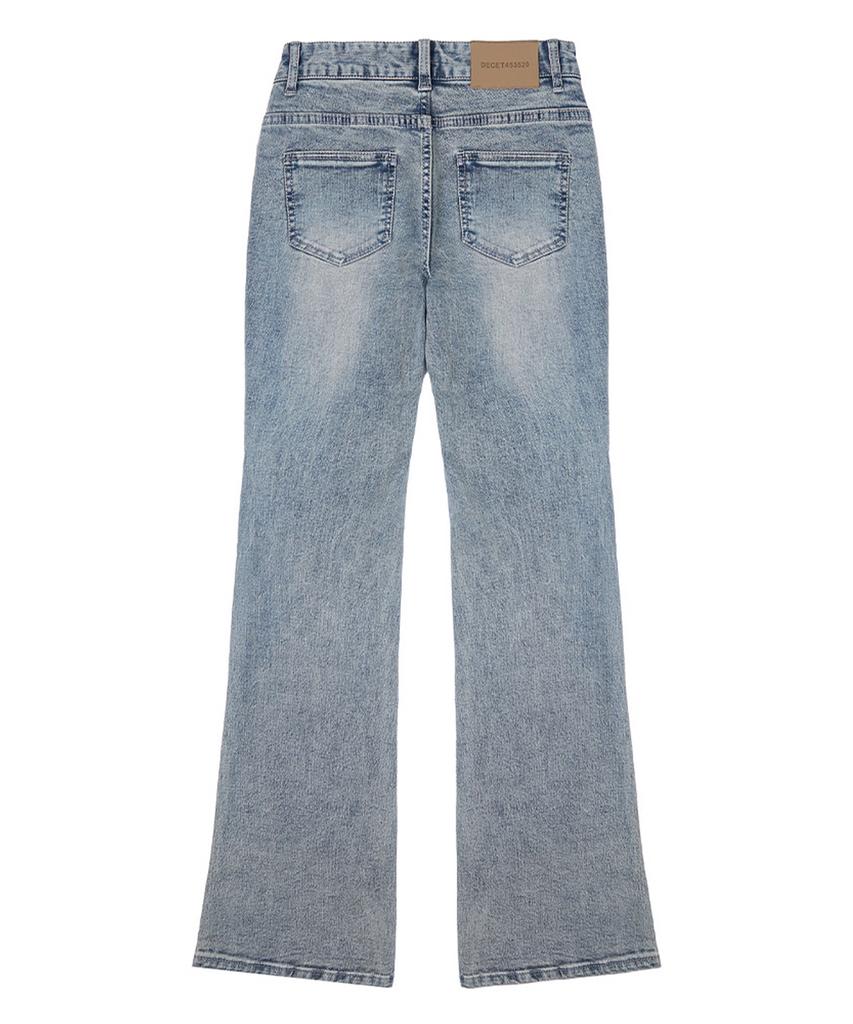 Deketeuumeon Signature Slim Low Rise Flared Jeans Dcwpt006Lblueb