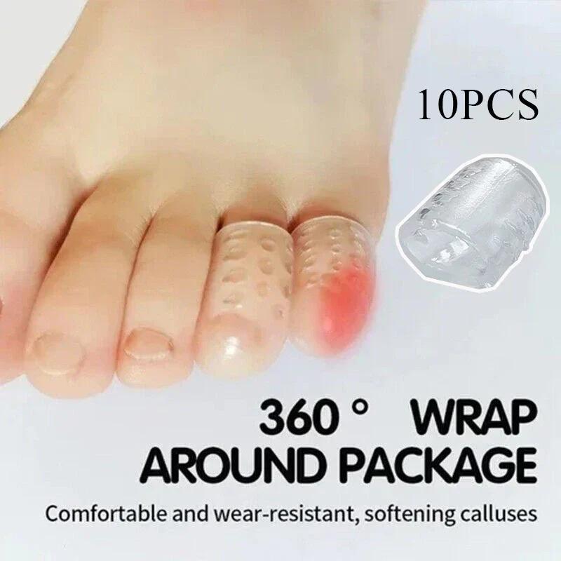 Toe Protector Silicone Toe Caps Anti-Friction Breathable Toe Protector Soft Silicone Foot Corns Blisters Toe Cap Cover Foot Care