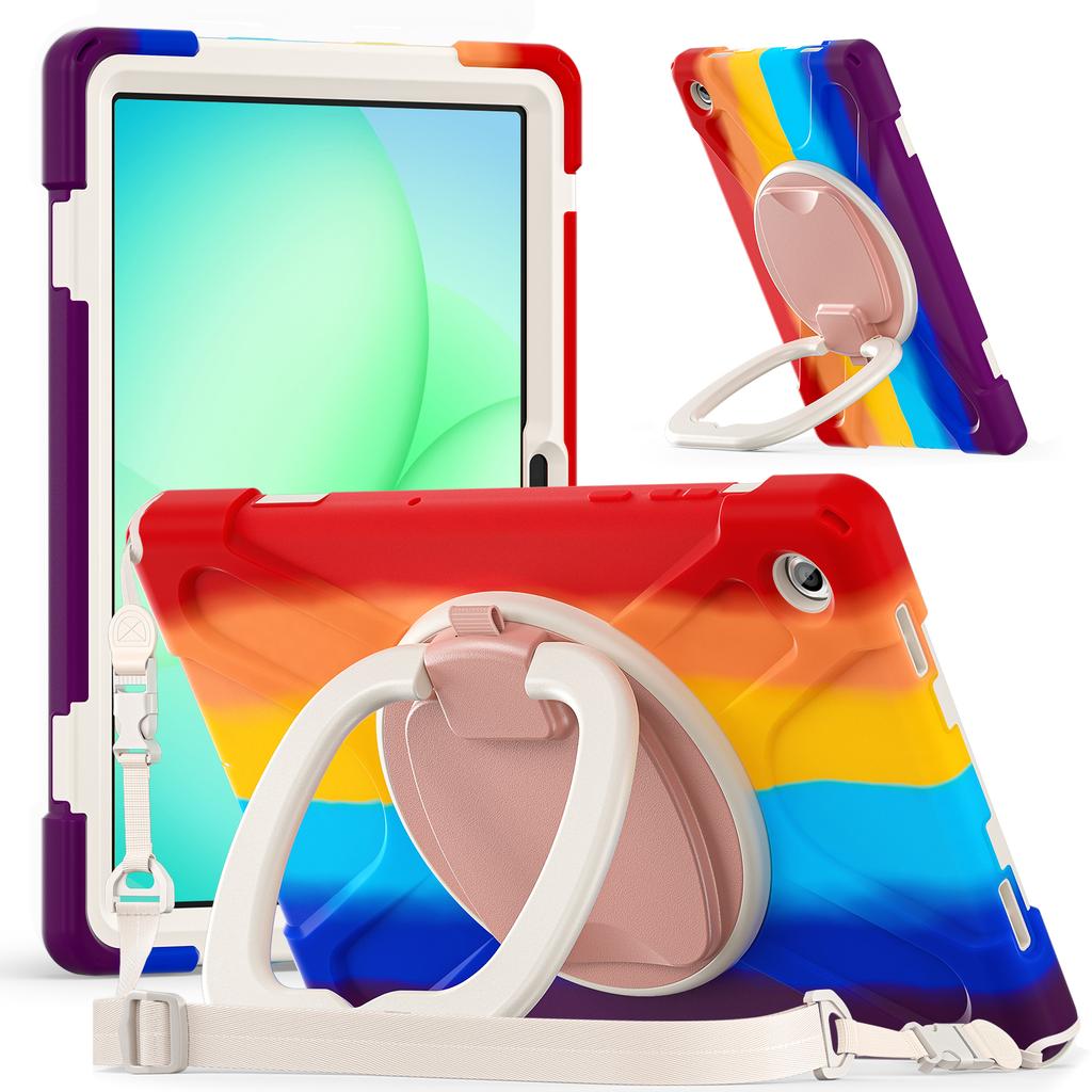 Rotating Case for Samsung Galaxy Tab A11 Plus 2025 11.0" SM-X310 X315 X230 X235 X236 Stand Handle Grip Cover with Shoulder Strap