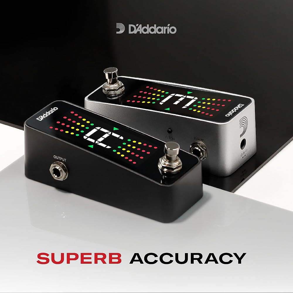 D'Addario Daddario Pedal Tuner Chromatic Type Chromatic Pedal Tuner Plus Buffered Bypass/True Byp...