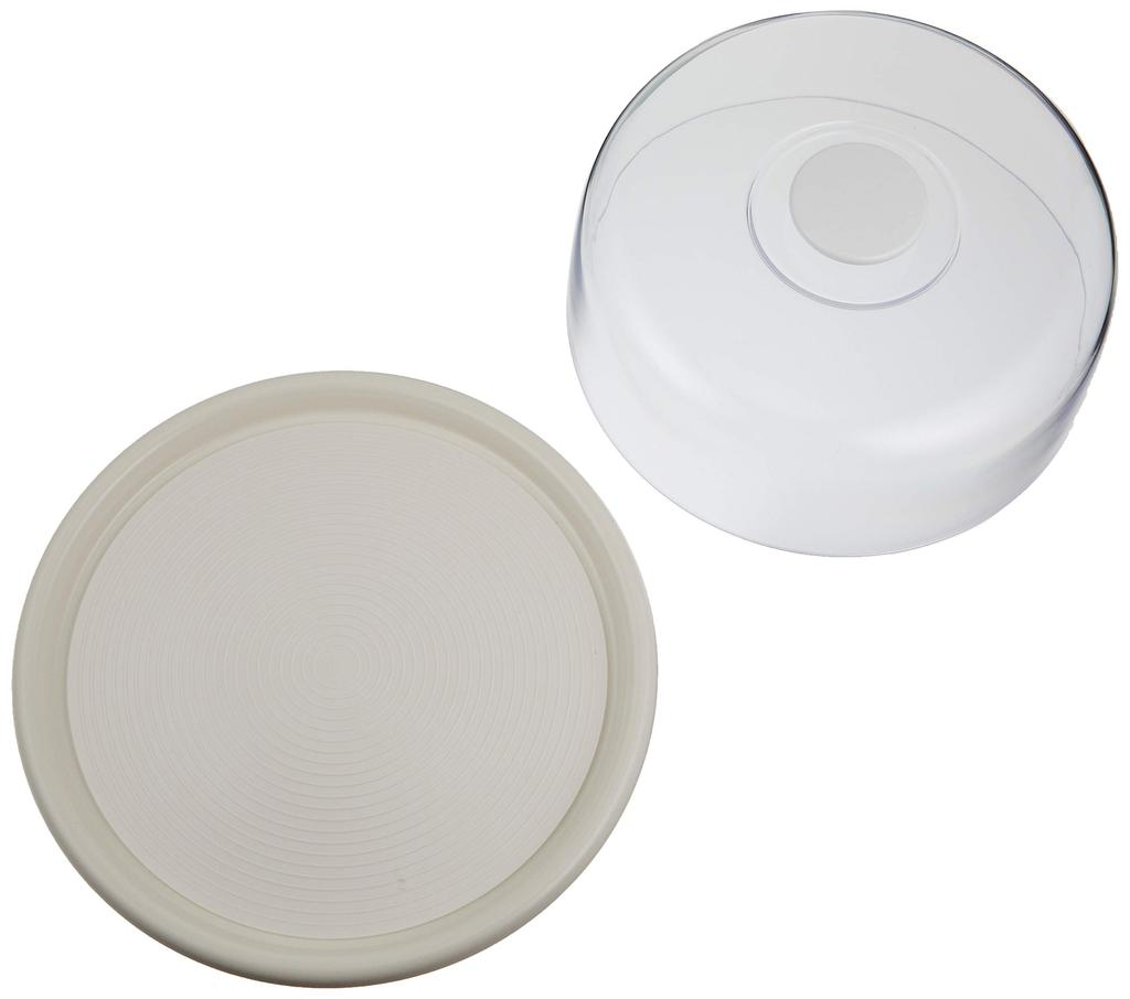 Akebono Sangyo Cake Hood Round Cake White Medium 12 Inches Made In Japan Commercial Products Cover and Tray Set Mat Can Be Removed and Washed Lovely