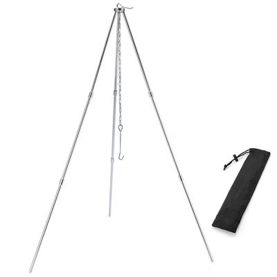 Tripod Fire Pit with Adjustable Height, High Stability, Compact and Lightweight, for Camping, Outdoors, and More, Includes Storage Bag