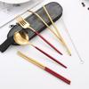 Portable 316 Stainless Steel Travel Cutlery and Straw Set
