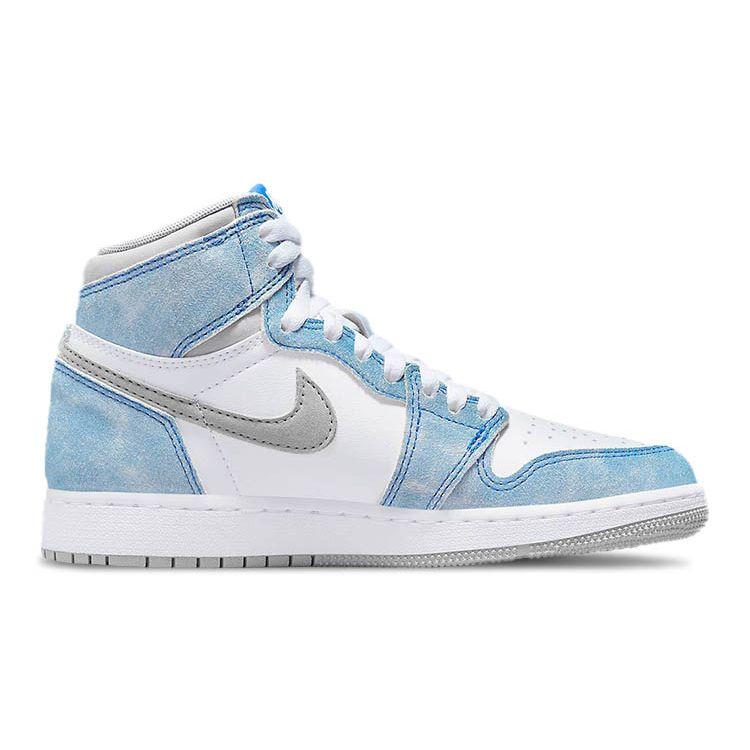 Air Jordan 1 Retro High OG GS Hyper Royal Kids Sneakers Blue Light-Smoke-Grey White 575441-402