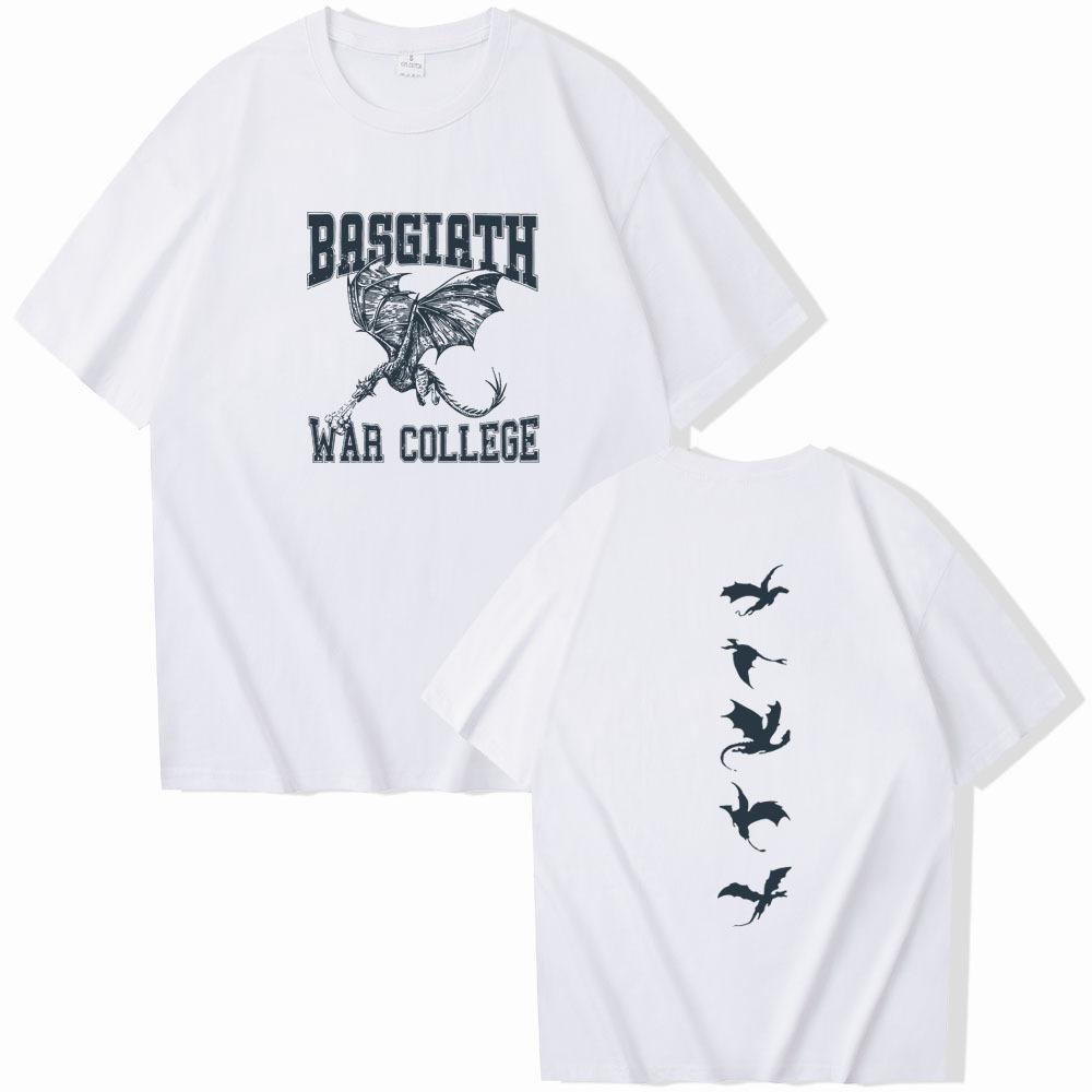 Basgiath War College Bedrucktes T-Shirt Fourth Wing Sommer T-Shirt Herren Damen Kurzarm Grafik T-Shirts Lässige Streetwear Unisex T-Shirts Tops