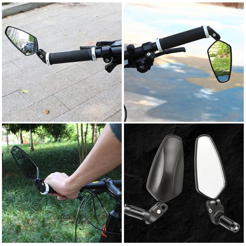 2PCS High-definition Bike Mirror 360 Rotation Adjustable Lightweight Rearview Mirror with 2 Wrenches Glass Mirrors Outdoor