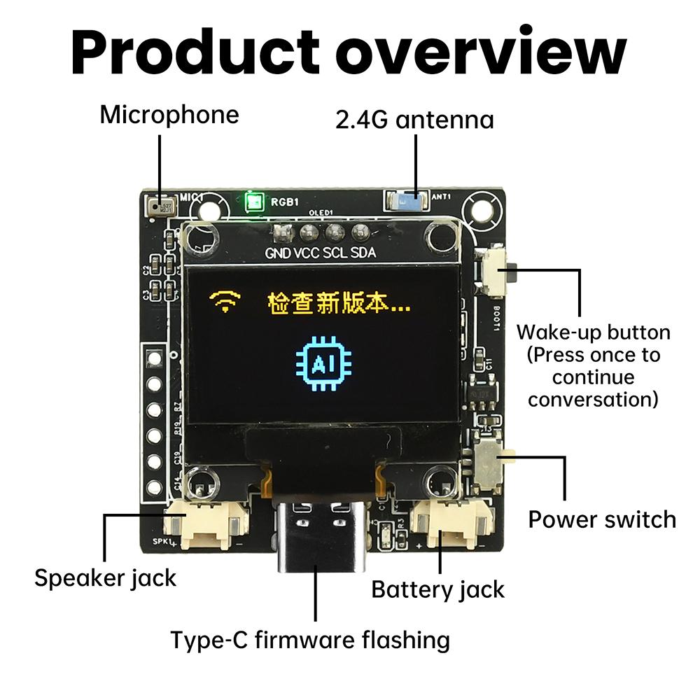 ESP32-C3 voice chat module Xiaozhi AI artificial intelligence development board Intelligent Voice Dialogue Module Type C interfa