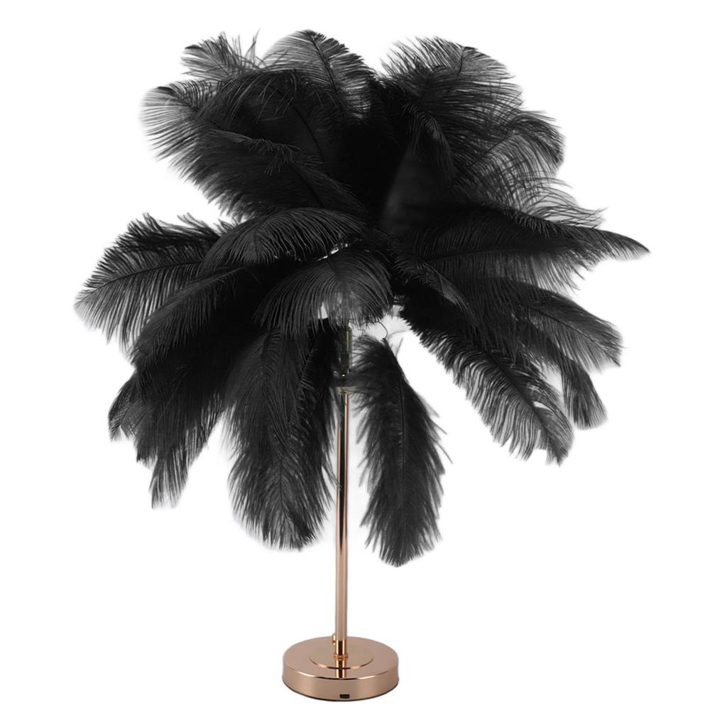 Lampă de masă decorativă 30 buc. Pene Lumină reîncărcabilă prin USB Lumină de birou cu control tactil încorporat