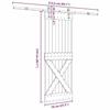 VidaXL Porte coulissante et kit de quincaillerie 70x210 cm pin massif 3332790